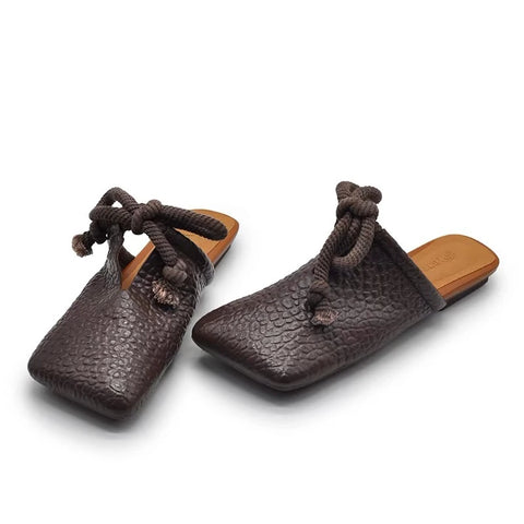 Mariza Square Toe Mule Slippers