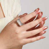 Wisteria CZ Crystal Inlaid Band Ring