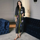 Emersyn Floral Silk Print Kimono Robes