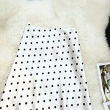 Sera Polka Dot Satin Mermaid Skirts