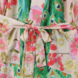 Daliah Peacock Floral Boho Kimono Robe