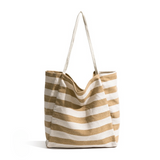 Capri Bold Stripe Casual Canvas Tote