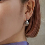 Bille Geometric Resin Hoop Earrings