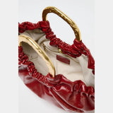 Sia Ruched Glossy Top Handle Tote