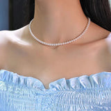 Mona Classic Pearl Chokers Necklaces