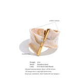 Cara Resin Twist-Fold Statement Bangle