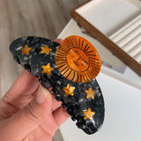 Fun Acetate Sun Moon Star Snail Hair Clip Claw