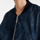 Antonia Monogram Denim Bomber Jacket