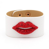 Rhinstone Kiss Red Lip Bracelets