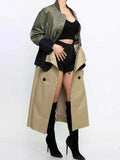 Mende Bomber Jacket Patchwork Trench Coat