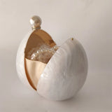 Odette Pearl Acrylic Egg Clutch Bag