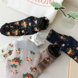 Sweet Floral Lace Ruffle Socks