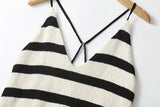 Maya Striped Terry Halter Dress