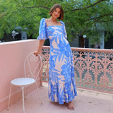 Cassia Floral Puff Sleeve Maxi Dress
