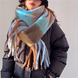 Lilith Plaid Cashmere Wool Scarves