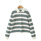 Bessie Casual Striped Polo T-shirts