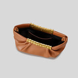 Olana Ruched Metal Handle Bag