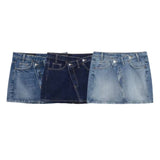 Hila Chic Side Button Mini Denim Skirt