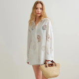 Maja Eyelet Embroidered Cotton Shirt