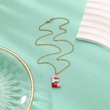 Colorful Resin Initial Letter Necklaces