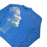 Nima Girl Print Knit Sweater