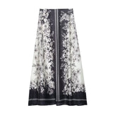 Eliza Dark Vintage Floral Midi Skirt