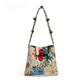 Sophia Sunflower Painting Canvas Hobo Bag