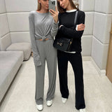 Eugenia Minimalist Knit Tracksuit Set