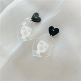 Bubble Gum Girls Heart Drop Earrings