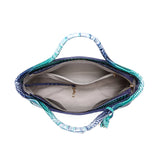 Valentina Croc-Embossed Top-Handle Satchel