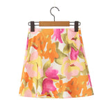 Lily Rose Tie-dye Floral Mini Skirt