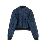 Antonia Monogram Denim Bomber Jacket