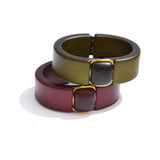 Etna Acrylic Dark Resin Statement Bangle