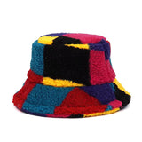 Colorful Prints Faux Fur Bucket Hats