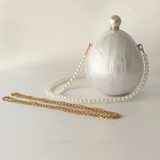 Odette Pearl Acrylic Egg Clutch Bag