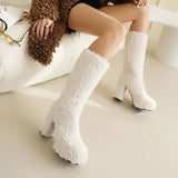 Orla Furry Faux Fur Knee High Boots
