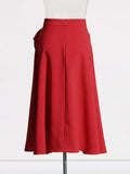 Klara Rosette Applique Flare Skirt