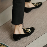 Bruna Pearl Bee Embroidered Velvet Loafers