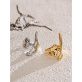 Tierry Sculptural Geometric Wrap Ring