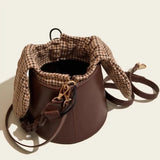 Manon Check Bow Tie Barrel Bag