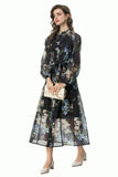 Cornelia Dark Floral Chiffon Dress