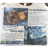 Van Gogh Painting and Memo Canvas Totes