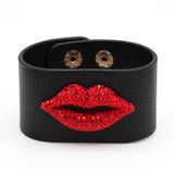 Rhinstone Kiss Red Lip Bracelets