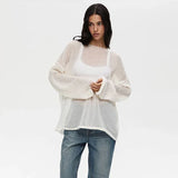 Carina Loose Long Sleeve Mesh Sweater