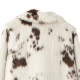 Valerina Spotted Pattern Faux Fur Maxi Coat