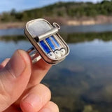 Fun Enamel Canned Sardine Ring Necklace