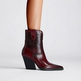 Kayla Croco Pattern Western Chelsea Boots