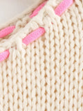 Lucy Pink Bow Trim Sweater