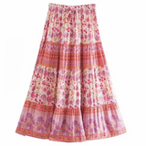 Cassidie Boho Floral Prints Maxi Skirt