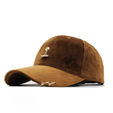 Elka Pierced Suede Baseball Caps